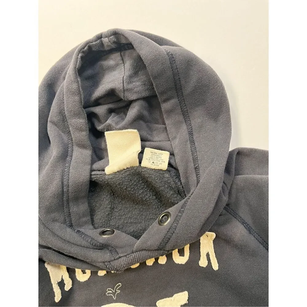 Montauk Appliqued Supersoft Hoodie w/ Whale Navy Blue 84 Brand Kids Size Medium